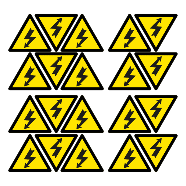 Stickers Triangulo Electrico 10x10