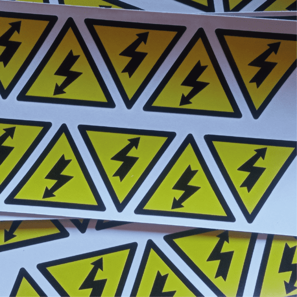 Stickers Autoadhesivos Triángulo Electricidad