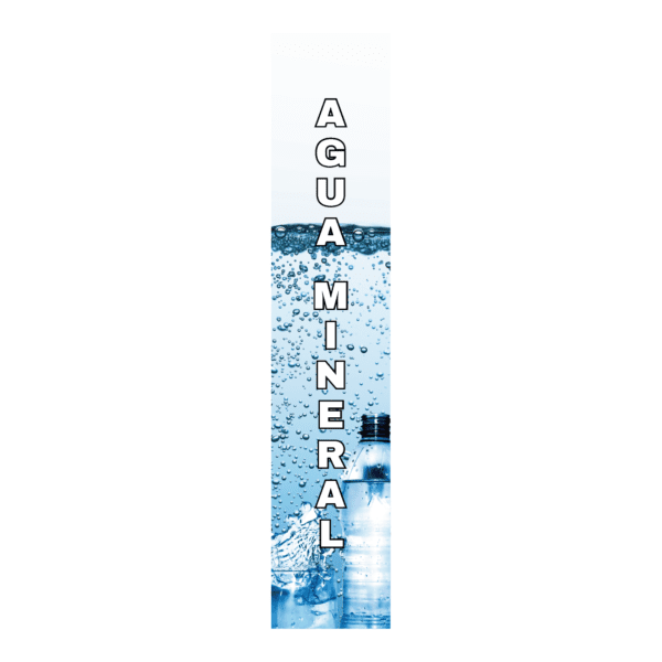 Mini pendon en tela PVC Agua Mineral